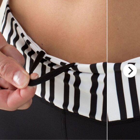Lululemon Polka Dot/Stripe Run Crops 6 - Picture 3 of 14